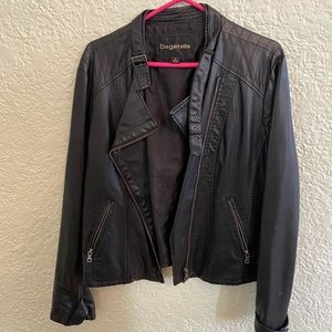 Black leather jacket